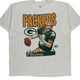Single Stitch Green Bay Packers All American Wear Graphic T-Shirt - 2XL White Cotton