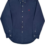 Ralph Lauren Shirt - Medium Navy Cotton