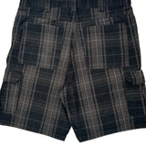 Wrangler Checked Cargo Shorts - 38W 11L Black Cotton