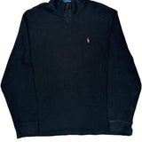 Polo By Ralph Lauren 1/4 Zip - XL Black Cotton
