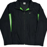 Nike Striped Track Jacket - XL Black Polyester
