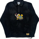 Disney Graphic 1/4 Zip - Small Black Polyester