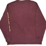 Carhartt Long Sleeve T-Shirt - XL Burgundy Cotton