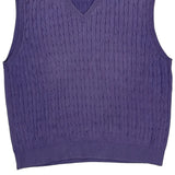 Tommy Hilfiger Sweater Vest - XL Purple Cotton