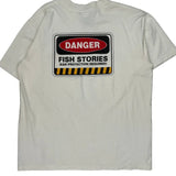 Fish Stories Columbia Graphic T-Shirt - Medium White Cotton