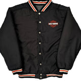 Motorcycles Harley Davidson Varsity Jacket - Large Black Polyester