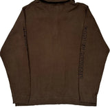 Harley Davidson Spellout 1/4 Zip - XL Brown Cotton