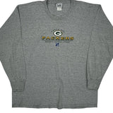 Green Bay Packers Lee Sport Football Long Sleeve T-Shirt - XL Grey Cotton