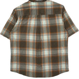 Woolrich Checked Short Sleeve Shirt - Large Brown Cotton