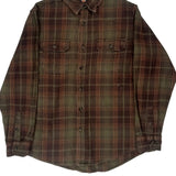 Dickies Checked Flannel Shirt - Medium Green Cotton