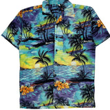 Unbranded Floral Hawaiian Shirt - Medium Multicoloured Cotton