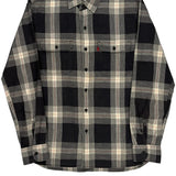 Levis Checked Flannel Shirt - Medium Black Cotton