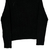 Ralph Lauren Cable Knit Sweater - Medium Black Cotton