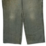 Original Dungaree Fit Carhartt Double Knee Carpenter Trousers - 32W 32L Grey Cotton
