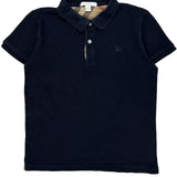 Age 10 Burberry Polo Shirt - Medium Navy Cotton