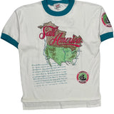 Sail America Va-Ho Graphic Ringer T-Shirt - Medium White Cotton