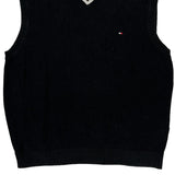 Tommy Hilfiger Sweater Vest - Medium Black Cotton