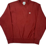 Reverse Weave Champion Sweatshirt - Large Red Cotton Blend