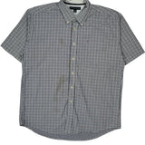 Tommy Hilfiger Checked Short Sleeve Shirt - XL Blue Cotton