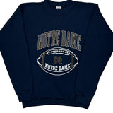 Age 18-20 Logo 7 Notre Dame Sweatshirt - XL Navy Cotton