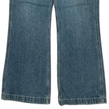 Silver Carpenter Jeans - 32W UK 12 Blue Cotton
