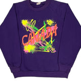 Canada Graphic Sweatshirt - Large Purple Cotton