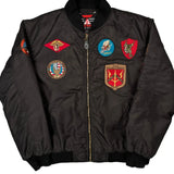 Flight Spire Graphic Bomber Jacket - 2XL Black Polyester