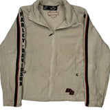 Motorcycle Harley Davidson Fleece Jacket - XL Cream Polyester