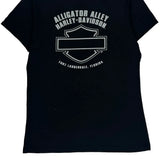 Alligator Alley Harley Davidson Graphic T-Shirt - XL Black Cotton