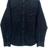 Lee Denim Shirt - Large Dark Wash Denim