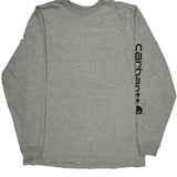 Carhartt Tall Long Sleeve T-Shirt - Large Grey Cotton