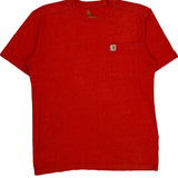 Carhartt T-Shirt - Medium Red Cotton