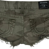 True Religion Denim Shorts - 32W US 4 Camo Cotton