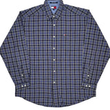 Tommy Hilfiger Checked Shirt - Large Blue Cotton