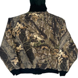 Mossy Oak Camo Bomber Jacket - Large Brown Polyester