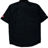American Flag Patch On Sleeve Carhartt Short Sleeve Shirt - Medium Black Cotton