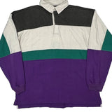 Authentic Collection Striped Rugby Shirt - XL Multicoloured Polyester Blend