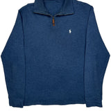 Polo By Ralph Lauren 1/4 Zip - Medium Blue Cotton
