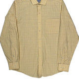 Tommy Hilfiger Checked Shirt - Large Yellow Cotton