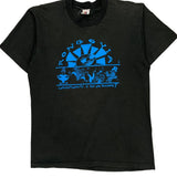 Single Stitch Fruit Of The Loom Graphic T-Shirt - Large Black Cotton
