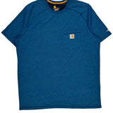 Carhartt T-Shirt - XL Blue Cotton