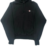 Reverse Weave Champion Hoodie - Small Black Cotton