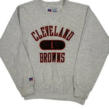 Made In USA Russell Athletic Cleveland Browns Sweatshirt - Large Grey Cotton