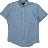 Tommy Hilfiger Short Sleeve Shirt - Large Blue Cotton