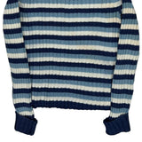 Tommy Hilfiger Striped Sweater - Large Blue Cotton