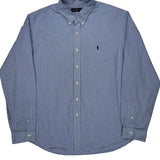 Ralph Lauren Checked Shirt - 2XL Blue Cotton