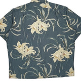 Berkley Polo By Ralph Lauren Floral Hawaiian Shirt - XL Blue Cotton Blend