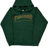 Thrasher Hoodie - Small Green Cotton