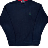 Chaps Ralph Lauren Herringbone Sweater - Large Navy Cotton