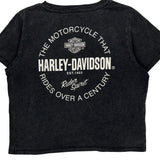 Freedom Spirit Harley Davidson Graphic T-Shirt - Medium Black Cotton